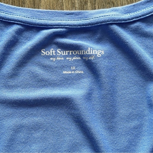 Soft Surroundings, Corneille Tunic, Basket Weave Periwinkle Size 1X - Picture 3 of 12